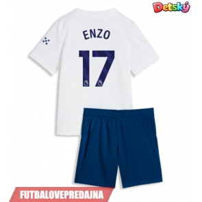 Lacne Dětský Futbalové dres Manchester City Enzo Fernandez #17 2026-27 Krátky Rukáv - Tretina (+ trenírky)